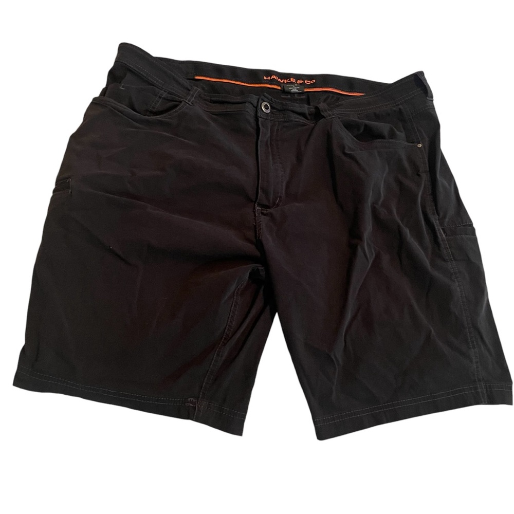 Hawke‎ & Co Cargo Shorts Men 40 Black Performance Outdoors Baggy Workwear Hiking